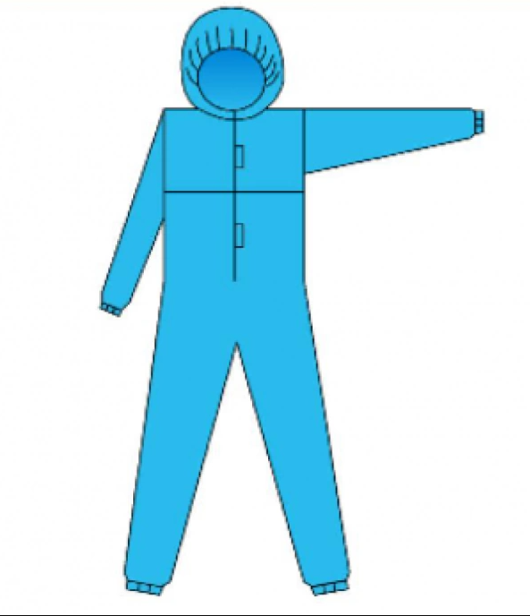 Комбінезон захисний з капюшоном, вологонепроникний, одноразовий, розмір XL